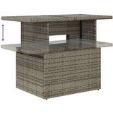  Vrtna garnitura - 10-dijelni set vrtnih sofa poliratan i bagrem s jastucima sivi - Siva sa spremištem 1 | shoptok.hr