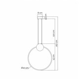 Vesta 563 VISILICA 25W 3000K CRNA/MESING Cene