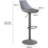 Casa Selección Sive barske stolice u setu podesive visine 2 kom od umjetne kože (visine sjedala 56,5 cm) – | shoptok.hr