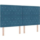 Box spring krevet Tamno plava 180 x 200 cm Baršun - Tamno plava 180 x 200 cm Kristal s dugmadima | shoptok.hr