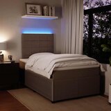 Box spring krevet s madracem svjetlosivi 120x200 cm baršunasti | shoptok.hr
