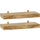  Zidne police 2 kom 40 x 15 x 4 cm od masivne tikovine | shoptok.hr