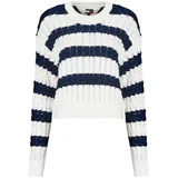 Puloverji TJW LOOSE CABLE SWEATER EXT Bela