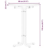 vidaXL Blagovaonski stol bijeli Ø 80x110 cm konstruirano drvo i čelik | shoptok.hr