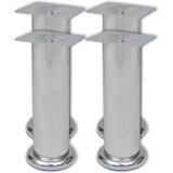 vidaXL 4 Okrogle Noge za Kavč Krom 180 mm, (20983744) | Shoptok.si