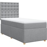  Okvir kreveta s oprugama i madrac svjetlosivi 90x200cm tkanina | shoptok.hr
