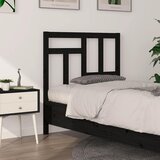  Uzglavlje za krevet crno 95,5 x 4 x 100 cm od masivne borovine | shoptok.hr