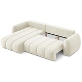 Makamii Bež sklopiva/s prostorom za odlaganje kutna garnitura od bouclé tkanine (s lijevim kutom/s ležaljkom) Pele – | shoptok.hr