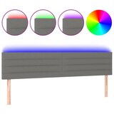Maison Chic led posteljno vzglavje - vzglavna omarica - nočna omarica temno sivo 180x5x78/88 cm blago, (21711067) | Shoptok.si