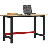 vidaXL Delovna miza 140x60x81,5 cm trdna hrastovina | Shoptok.si