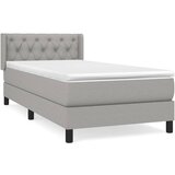 Maison Chic Box spring postelja - Vzmetna postelja z vzmetnico svetlo siva 80x200 cm blago SL1049, (21909729) | Shoptok.si