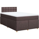  Krevet box spring s madracem tamnosmeđi 120 x 190 cm od tkanine | shoptok.hr