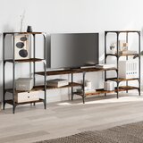 TV ormarić boja hrasta 206,5 x 28,5 x 95 cm konstruirano drvo | shoptok.hr