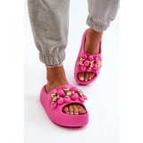 Boto Women's Foam Slides With Decorations On Thick Sole Fuchsia Bremavia | shoptok.hr