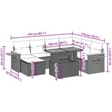  8-dijelni set vrtnih sofa od poliratana s jastucima bež | shoptok.hr