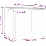  TrpezarijskiStol Smeđa 90 x 90 x 75 cm Čvrsto drvo akacije | shoptok.hr