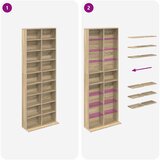 Cd ormar Hrast sonoma 65 x 23,5 x 175 cm Konstruirano drvo | shoptok.hr