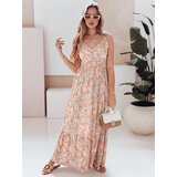 DStreet Sukienka maxi FLORALUSH w kwiaty fioletowo-pomarańczowe | shoptok.hr
