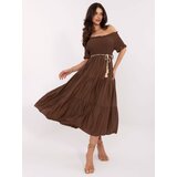 Italy Moda Dress-MI-SK-A2609.96-brown | Shoptok.si