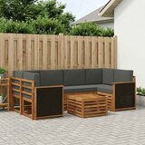  Set vanjskih sofa 7 kom. Prirodna i antracit | shoptok.hr