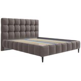 MID.YOU OBLAZINJENA POSTELJA 140 cm x 200 cm , les, tekstil, leseni material umazano rjava | Shoptok.si