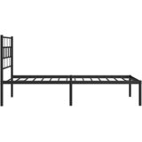  Metalni okvir za krevet s uzglavljem crni 100x200 cm | Eponuda.com