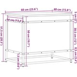 vidaXL Škatla s pokrovom sonoma hrast 60x40x51,5 cm inženirski les | Shoptok.si