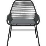  Vrtna garnitura - 8-dijelni vrtni blagovaonski set s jastucima crnog poliratana Crna 200 x 100 x 74 cm 8 | shoptok.hr