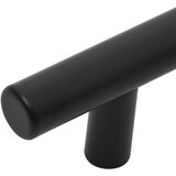  Ručke za ormarić 5 kom crne 192 mm od nehrđajućeg čelika | shoptok.hr