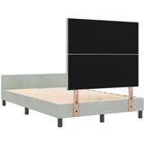 vidaXL Postelja Svetlo siva 120x200 cm Žamet | Shoptok.si
