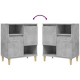  Komoda siva boja betona 60x35x70 cm od konstruiranog drva Slike