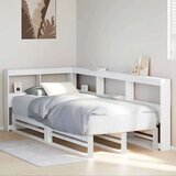  Krevet s regalom za knjige bez madraca bijeli 90x200cm borovina | shoptok.hr