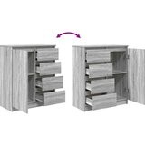  Komoda s ladicama siva Sonoma 71x35x84 cm izrađeno drvo | shoptok.hr