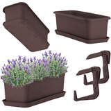 KADAX Balkonski lonec 40 cm, stojalo za cvetlične lončke, ročaji, balkon, (5000346145) Cene