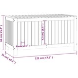  Vrtna kutija za pohranu boja meda 121x55x64 cm od borovine | shoptok.hr
