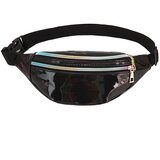 Generic Mode Damen Herren Running Laser Gürteltasche, Wasserdichte PU Gürteltasche, 2 Fächer mit Reißverschluss, Verstellbarer Bund, Gürteltasche Unisex Erwachsene Reise Lauftasche Party Festliche S, (21127087) Cene
