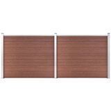 vidaXL set panela za ogradu WPC 353 x 146 cm smeđi Cijene