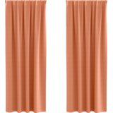 vidaXL Zavjese sa zavjesama 2 pcs Terakota 260 x 140 cm Poliester | shoptok.hr