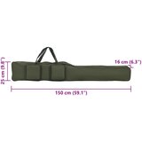 Torba za štap za pecanje tamnozelena 150 cm od tkanine Oxford | shoptok.hr
