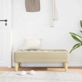  Klupa s jastukom Krema 113 x 57 x 39 cm tkanina | shoptok.hr