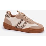 Boto Women's Sneakers Made Of Eco Suede Leopard Beige Satylies | Shoptok.si