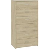 vidaXL komoda s 6 predali sonoma hrast 50x34x96 cm iverna plošča | Shoptok.si
