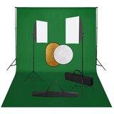  Fotografska oprema sa softboxovima, pozadinom i reflektorom Crna 500 x 300 cm | Shoptok.si