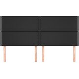  Uzglavlje Crno 200x5x118/128 cm Imitacija kože | shoptok.hr
