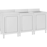  Komercijalni kuhinjski ormarić za sudoper 180x60x96 cm čelični Cijene