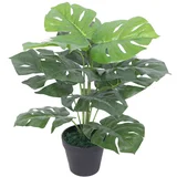 vidaXL umjetna Biljka Monstera s Posudom 45 cm Zelena