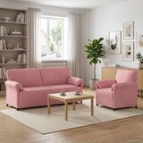  Set sofe 2 kom. Ružičasta Baršun | shoptok.hr