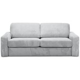 Makamii Svetlo siva raztegljiva sedežna garnitura iz rebrastega žameta 195 cm Nona – | Shoptok.si