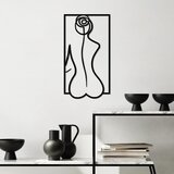 Wallity Zidna dekoracija Rose Silhouette-M, 50x27cm, Crna Cene