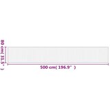 vidaXL Tepih pravokutni sivi 80 x 500 cm od bambusa | shoptok.hr